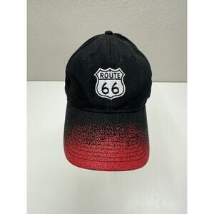 KC Caps Baseball Hat Route 66 Williams Arizonia Black Red Adjustable Cap